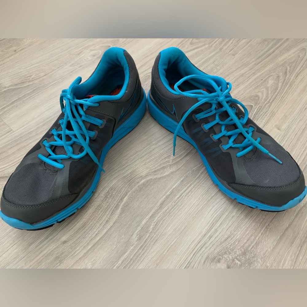 Nike Lunar Forever 3 Running Shoes 631628-001 Gray Teal Blue size 11 gym - Picture 8 of 12
